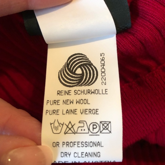 Geiger collections red wool rib knit maxi sweater skirt - Picture 6 of 8